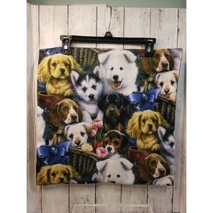 Dogs And Puppies Throw Pillow Cover 16x16